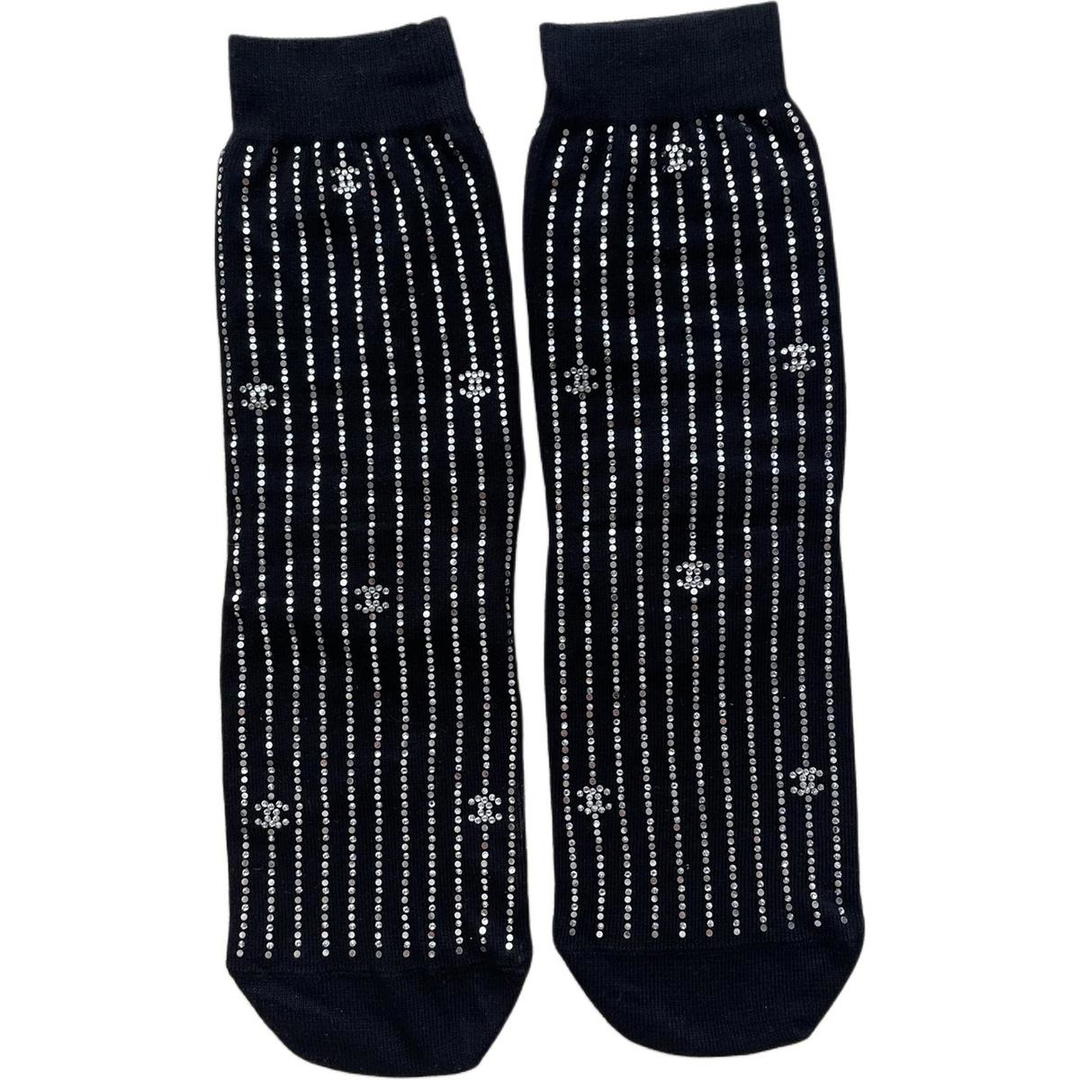 Chanel Chanel Mid Calf Socks Women's 1 Pack Black