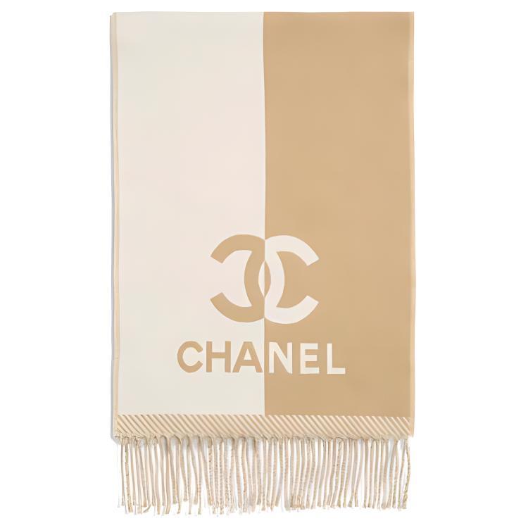 Chanel Chanel Wool Knit Scarves Women's Brown