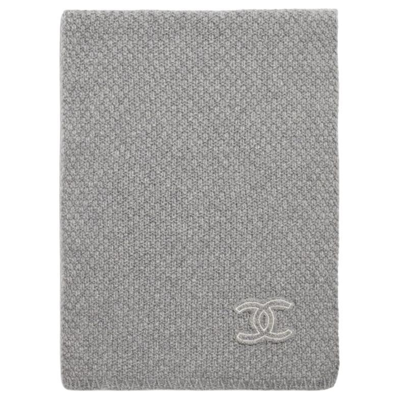 Chanel Chanel Knit Scarves Women's Gray