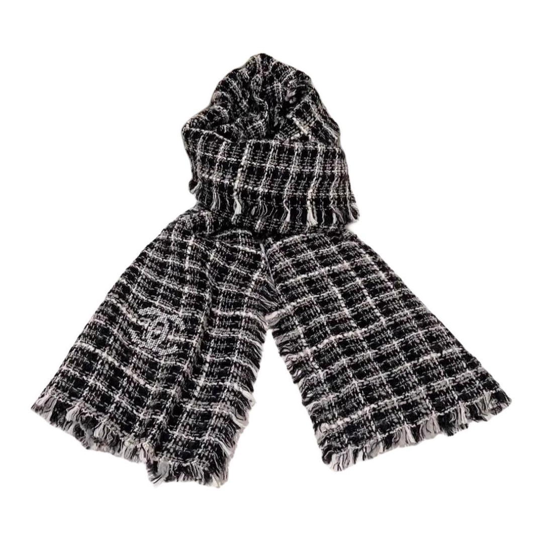 Chanel Chanel Knit Scarves Unisex Black