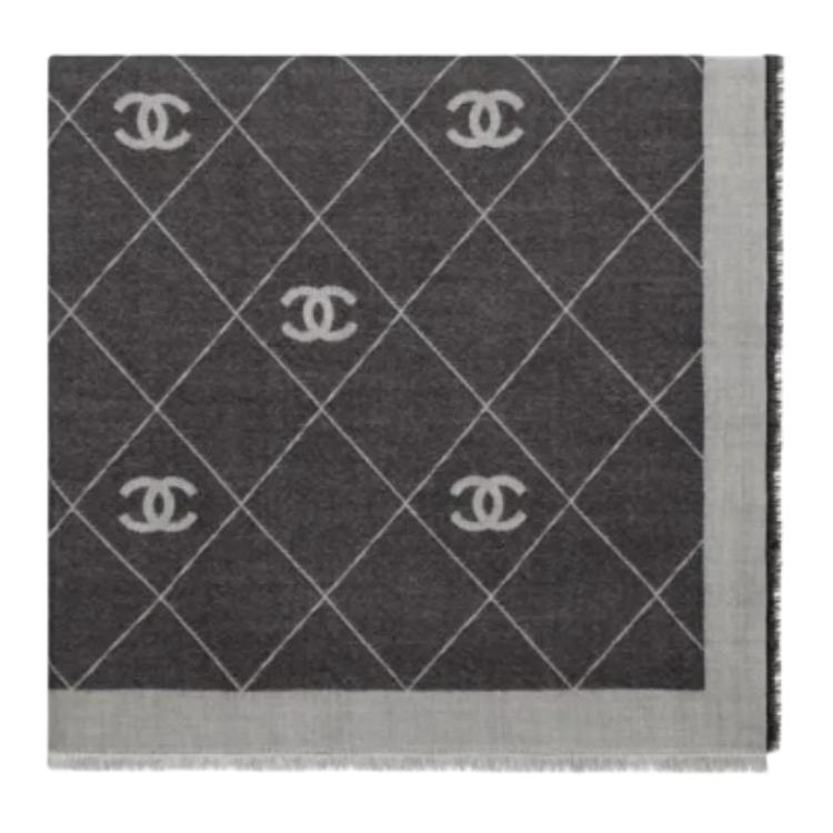 Chanel Chanel - Knit Scarves Unisex Gray