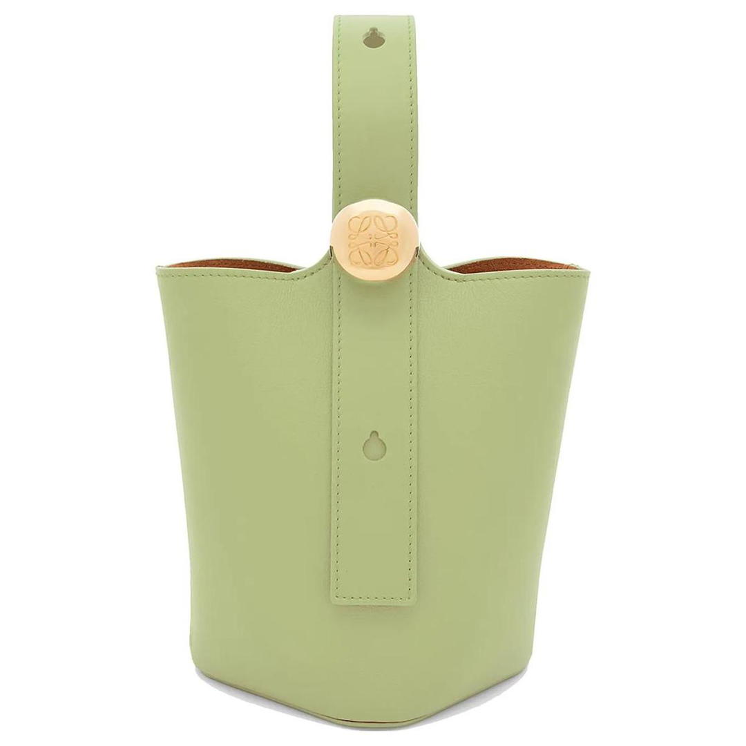 Loewe Loewe Bucket Series Soft Cow Leather Handbag Mini Women's Light Pear