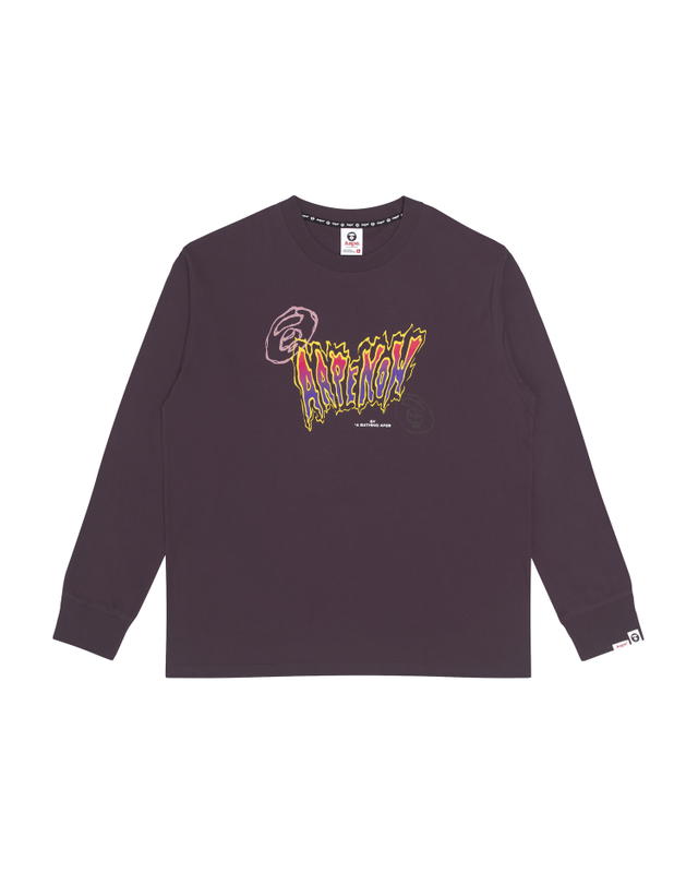 AAPE AAPE Long Sleeve Tee Purple (Burgundy) - view 1