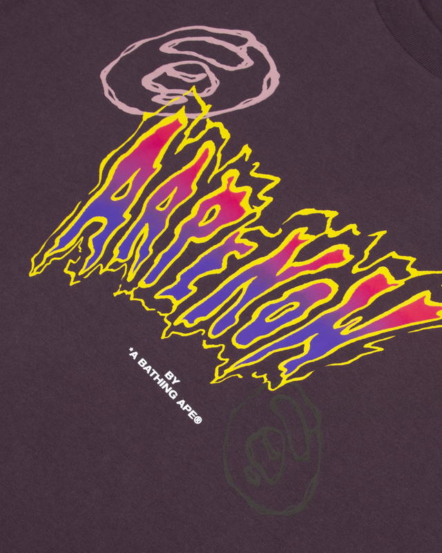 AAPE AAPE Long Sleeve Tee Purple (Burgundy) - view 3