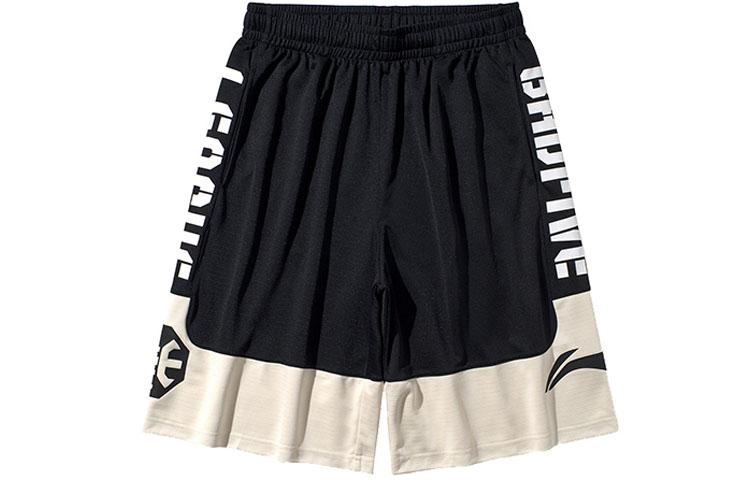 Li-Ning LiNing Casual Shorts Men's New Standard Black Light Antique Yellow