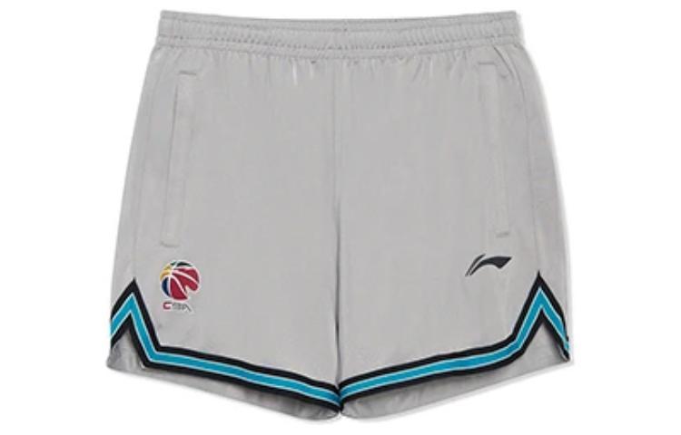 Li-Ning LiNing CBA Collection Professional Basketball Collection Basketball Shorts Men's Silver Gray