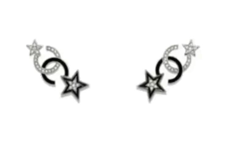 Chanel Chanel Metal Stud Earrings Women's Silver
