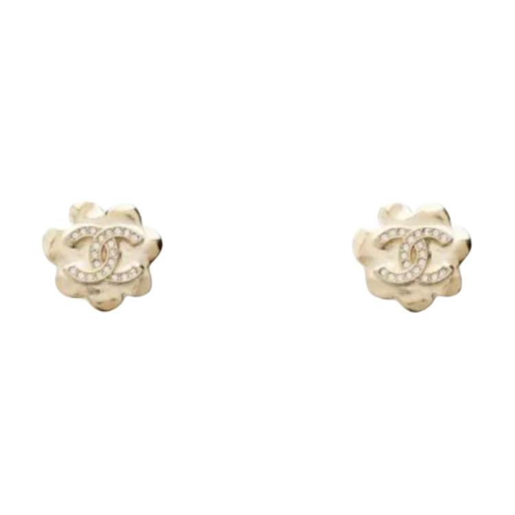 Chanel Chanel Stud Earrings Women's Gold