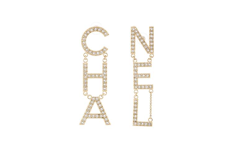 Chanel Chanel Diamantes Letter Earrings