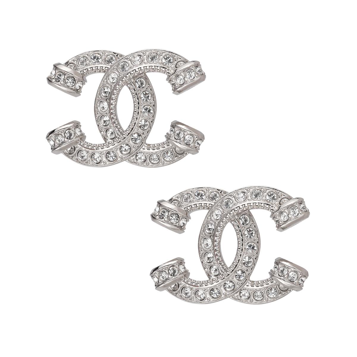 Chanel Chanel Metal Earrings Women's Silver