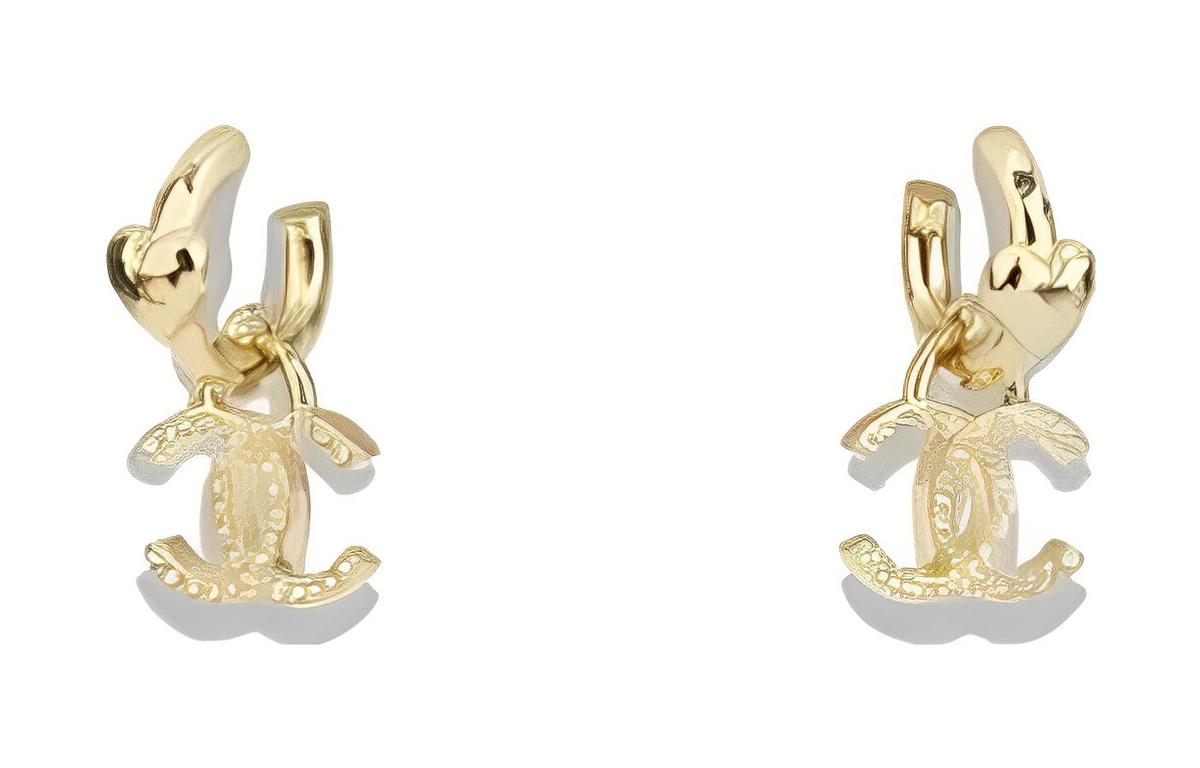 Chanel Chanel Metal Earrings Women's Gold
