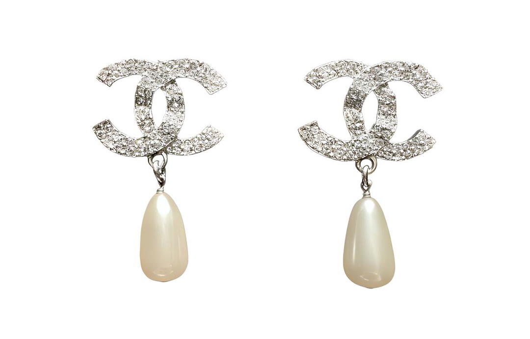 Chanel Chanel Earrings Unisex Silver