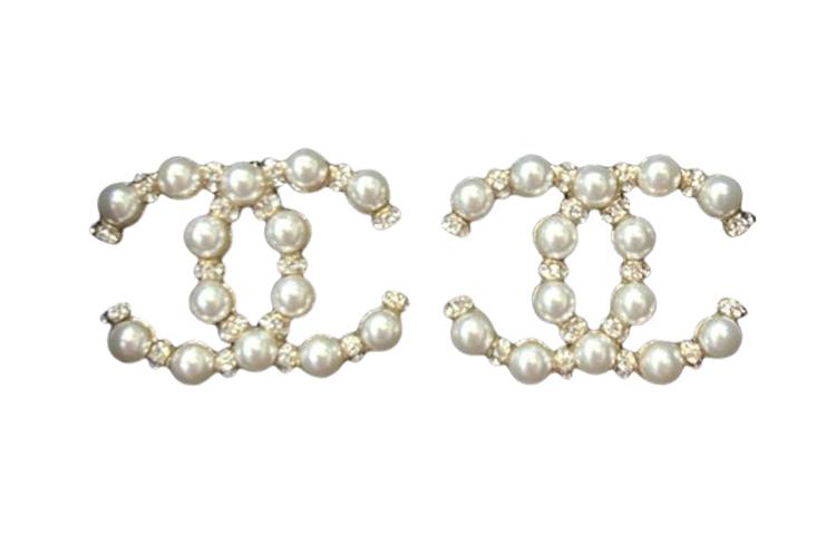 Chanel Chanel Stud Earrings Women's