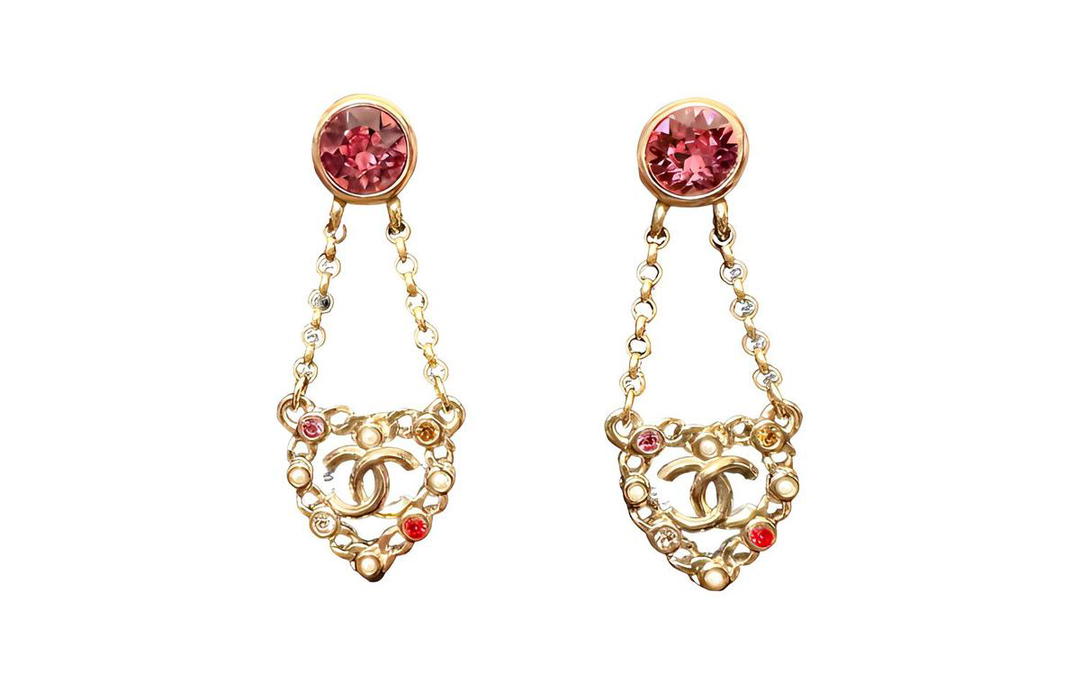 Chanel Chanel Earrings Women's Gold