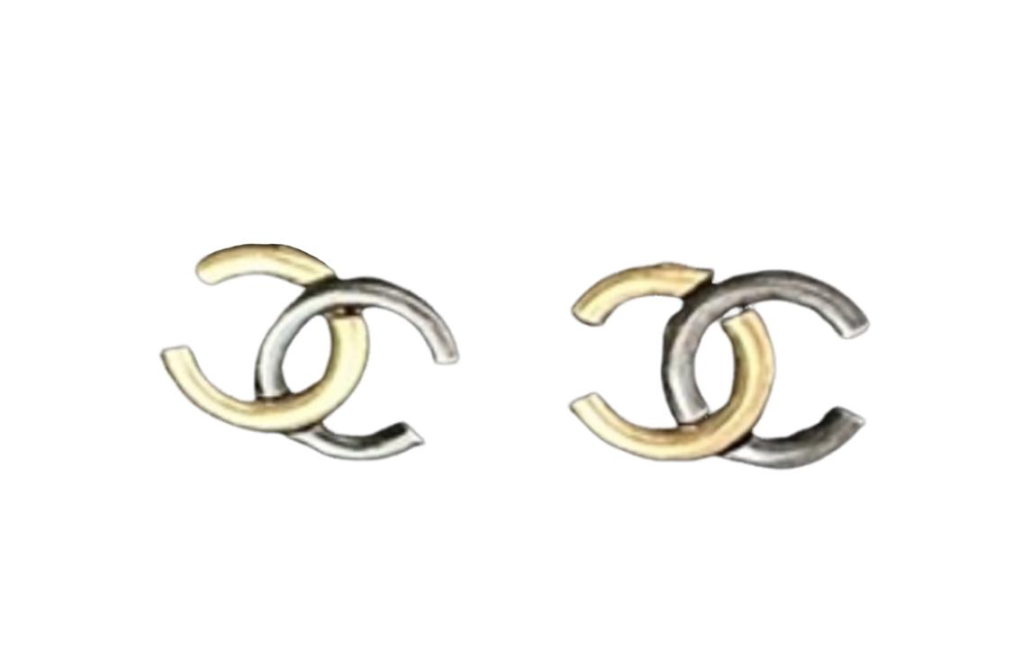 Chanel Chanel Metal Stud Earrings Women's Gold