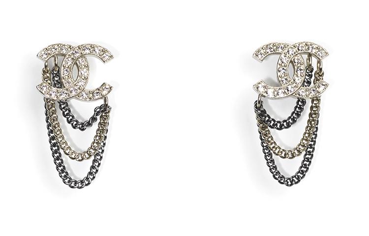 Chanel Chanel Earrings Women's Silver/Ruthenium