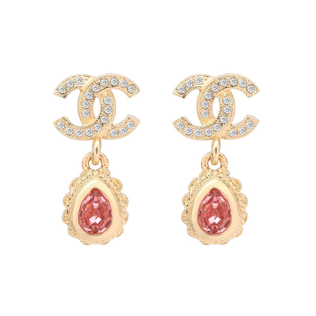 Chanel Chanel 1986-1988 Cc Logo Drop Earrings
