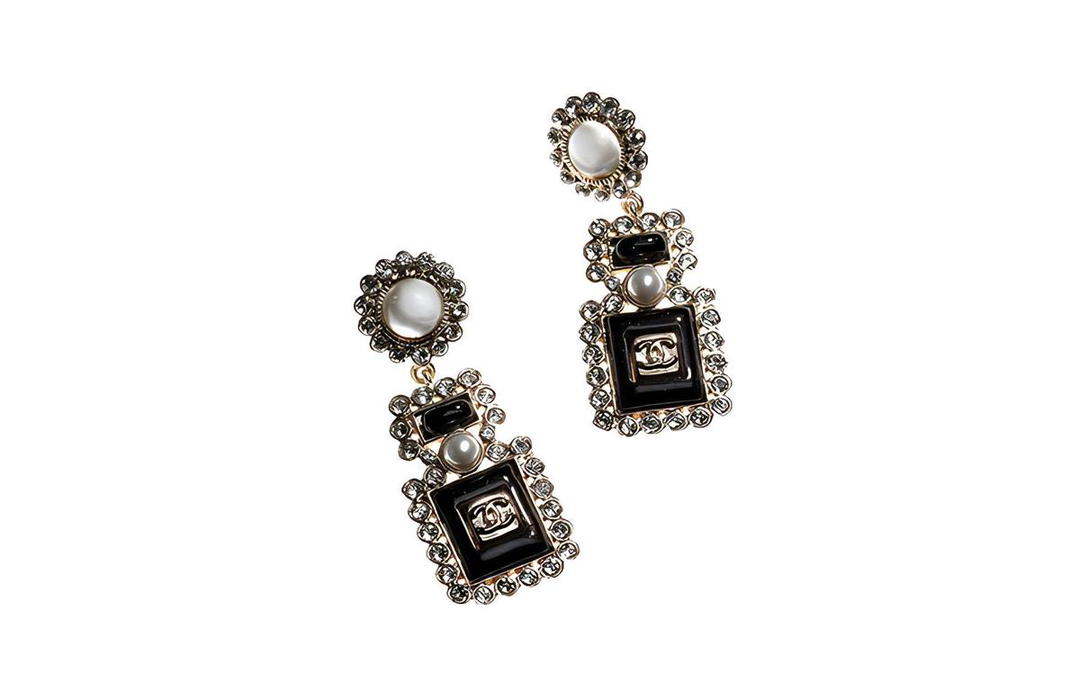 Chanel Chanel Earrings Women's Black