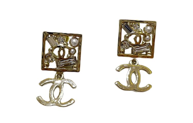 Chanel Chanel Stud Earrings Women's Gold