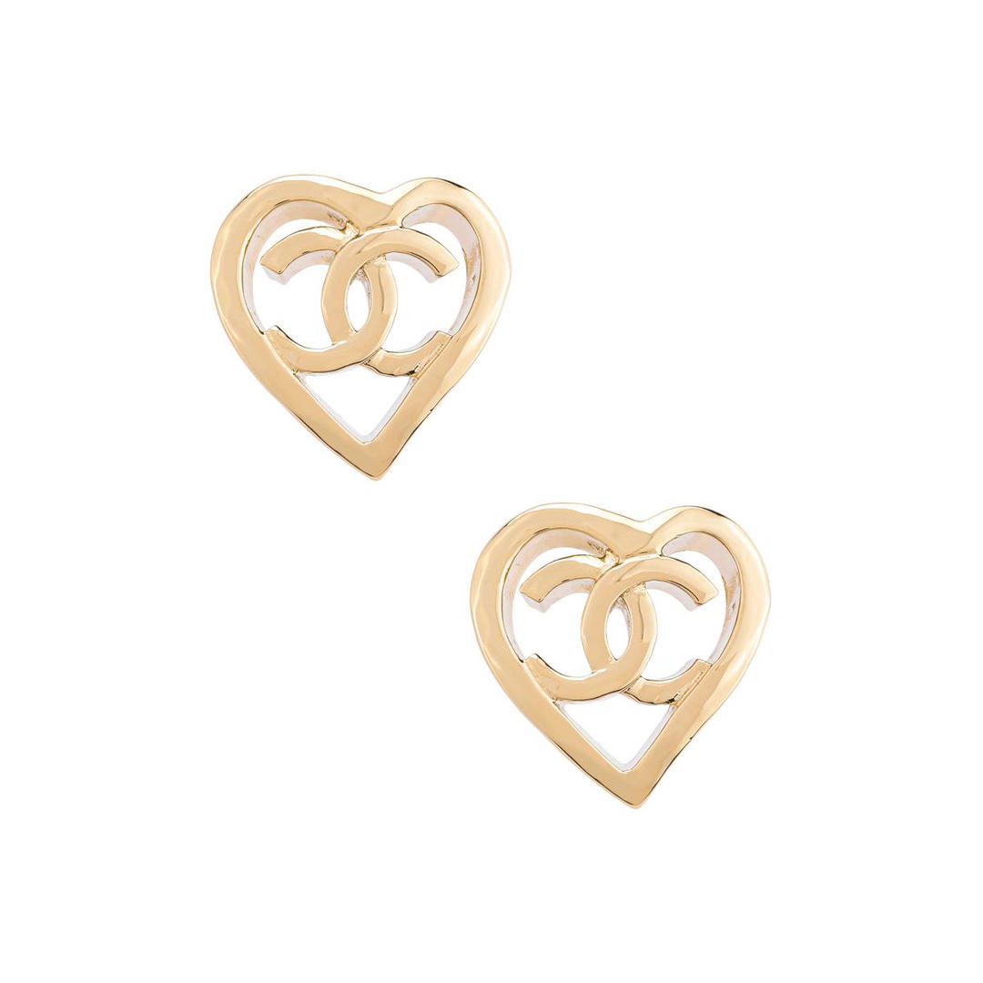 Chanel Chanel Stud Earrings Women's Gold