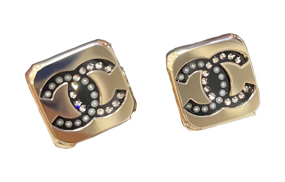 Chanel Chanel Stud Earrings Women's Gold