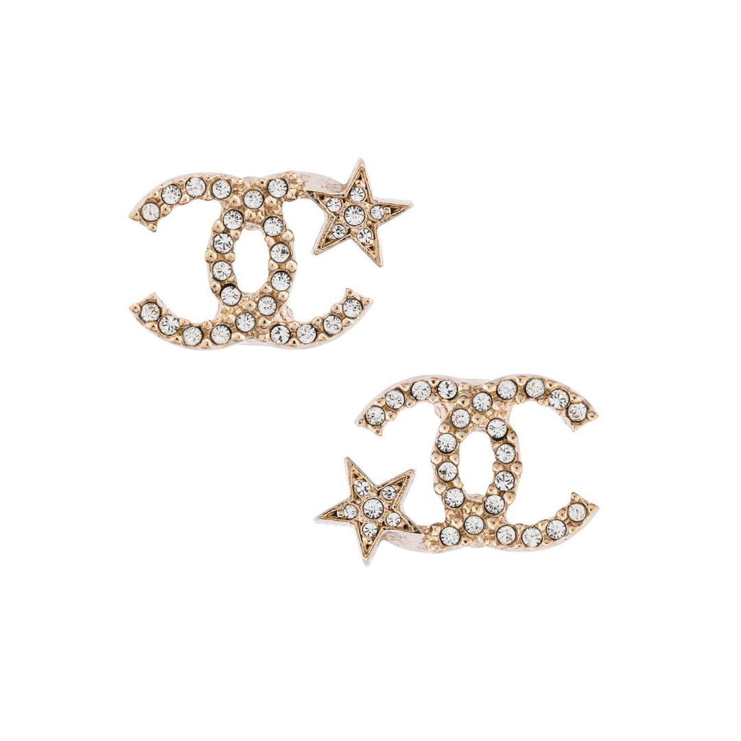Chanel Chanel Stud Earrings Women's
