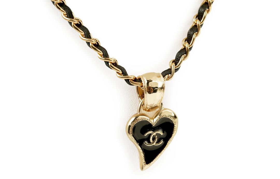 Chanel Chanel Necklaces Women's Black Gold
