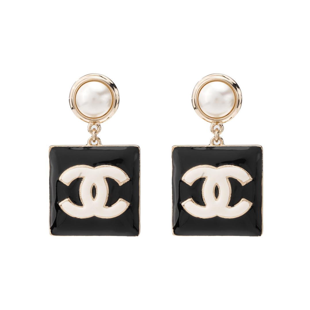 Chanel Chanel Earrings Women's Black
