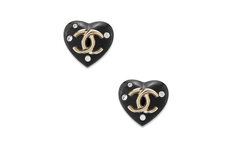 Chanel Chanel 1986-1988 Cc Heart Earrings