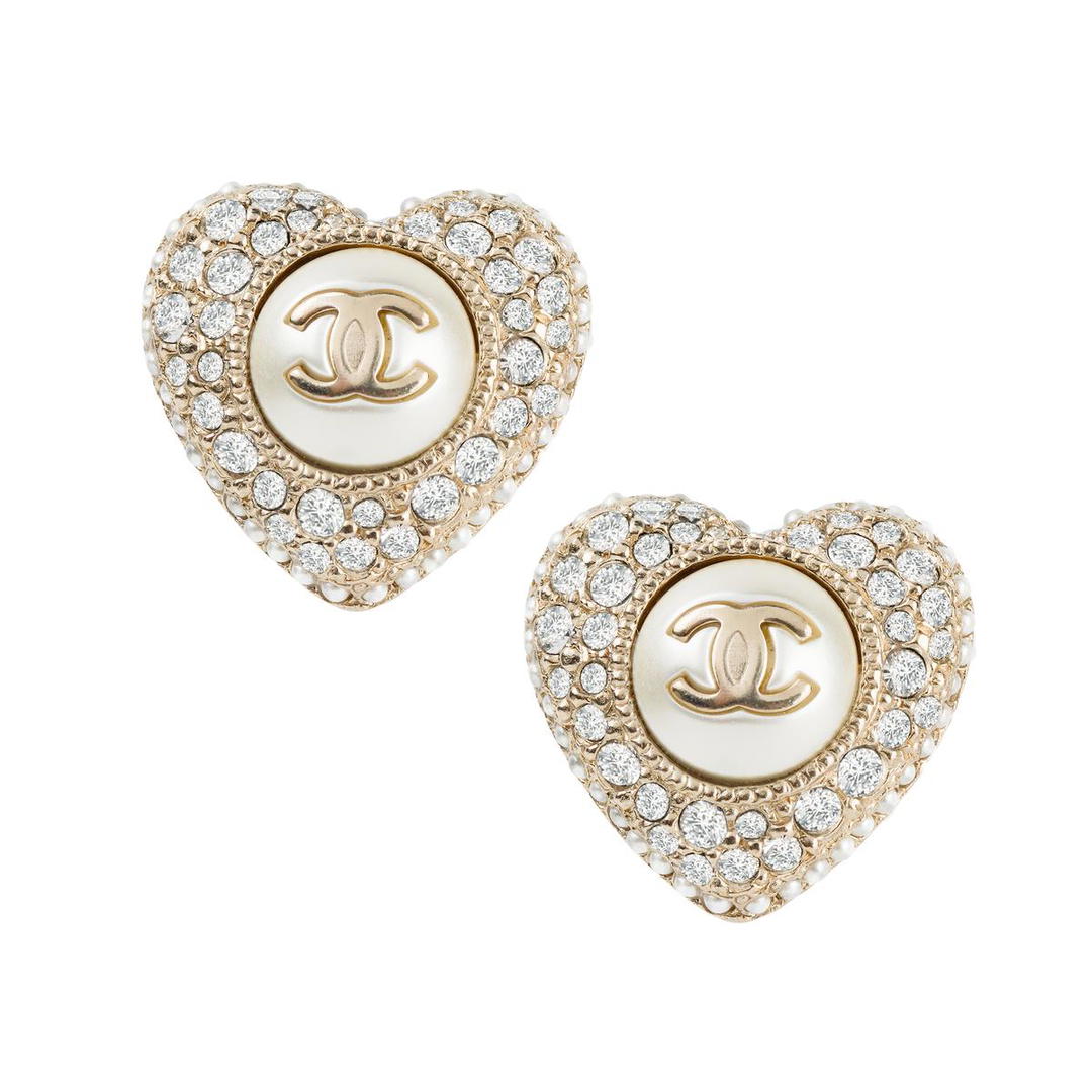 Chanel Chanel Stud Earrings Women's Gold