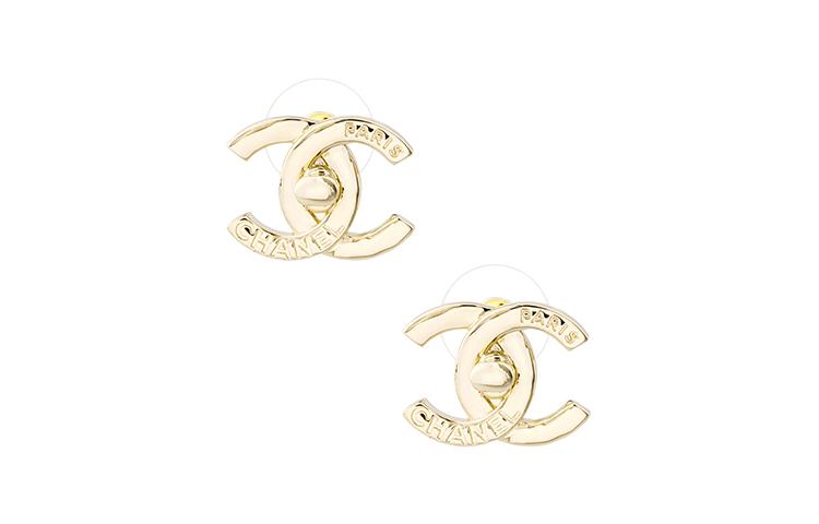Chanel Chanel Stud Earrings Women's Gold