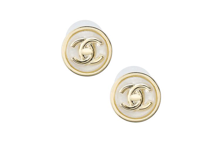 Chanel Chanel Gold Plated Stud Earrings Women's Gold