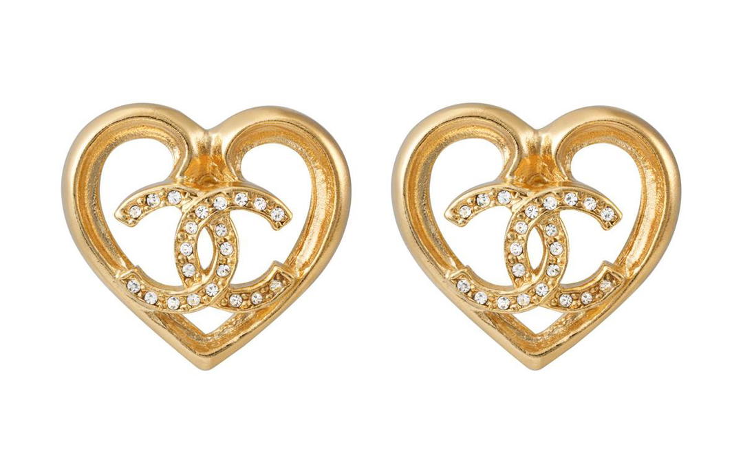 Chanel Chanel Metal Stud Earrings Women's