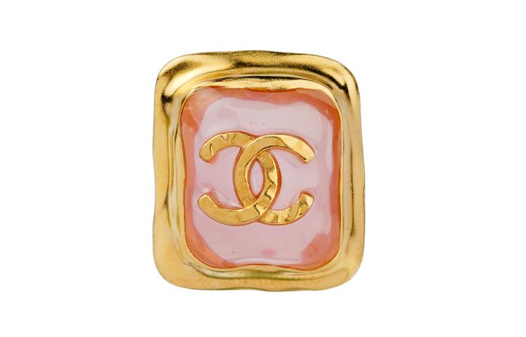 Chanel Chanel Metal Stud Earrings Women's Gold