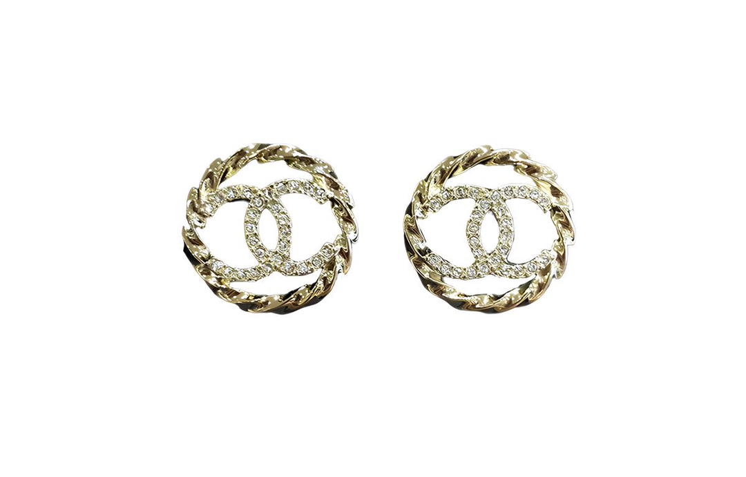 Chanel Chanel Stud Earrings Women's Gold