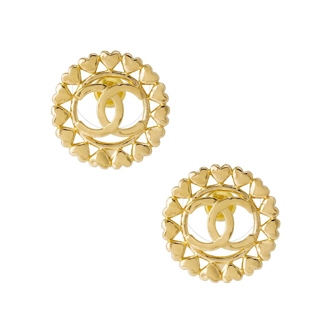 Chanel Chanel Stud Earrings Women's Gold