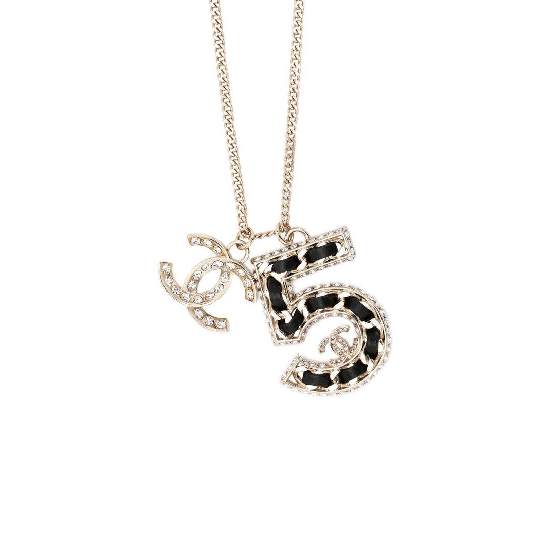Chanel Chanel Metal Necklaces Women's Black