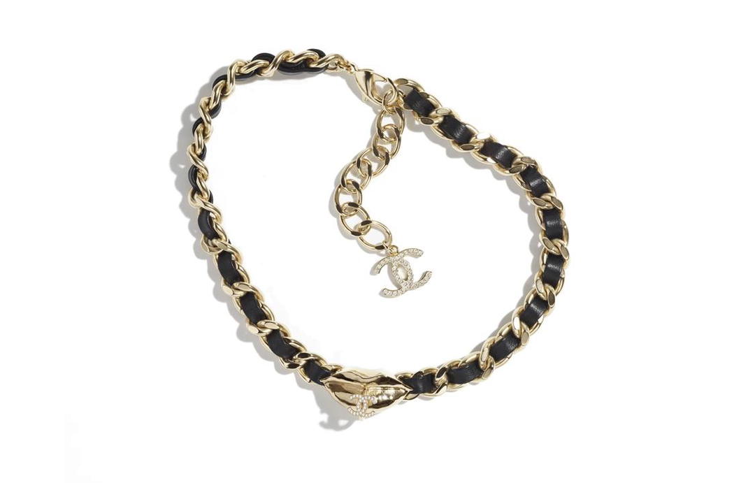 Chanel Chanel Metal Necklaces Women's Gold Black