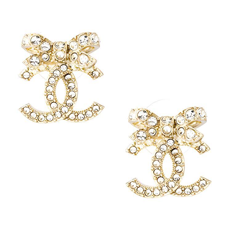 Chanel Chanel Metal Earrings Women's Gold