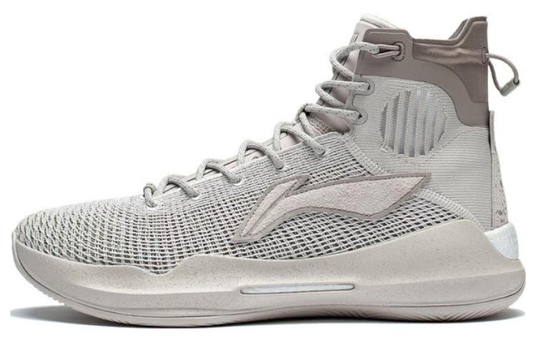 Li-Ning LiNing YuShuai 13 Boom Sand Hawk Anti Slip And Wear Resistant Lightweight High Top Basketball Shoes Men's Gray