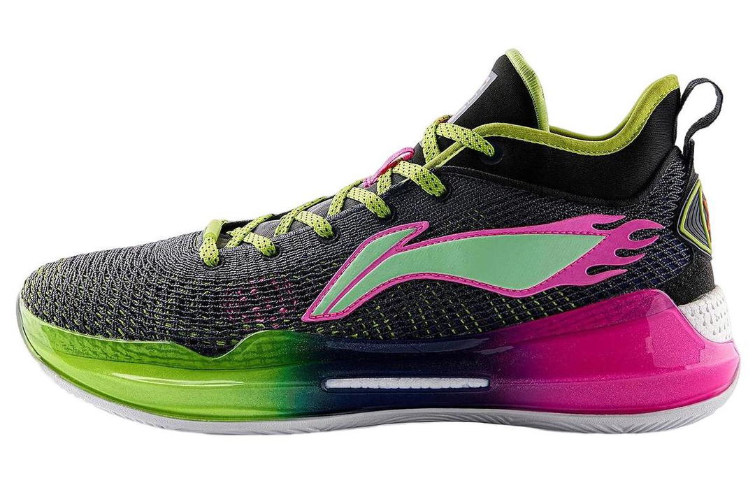 Li-Ning LINING YuShuai 13 Boom Basketball Shoes Men Low Top Ebony Black/Lime Green
