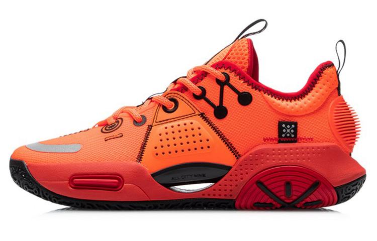 Li-Ning LINING All City 9 Basketball Shoes Men Low Top Neon Radiant Orange