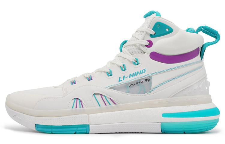 Li-Ning LINING 937 Vintage Basketball Shoes Men High Top White/Green