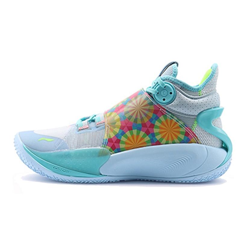 Li-Ning LiNing SONIC 9 Cushioning Anti Slip And Wear Resistant Mid Top Basketball Shoes Blue Gray
