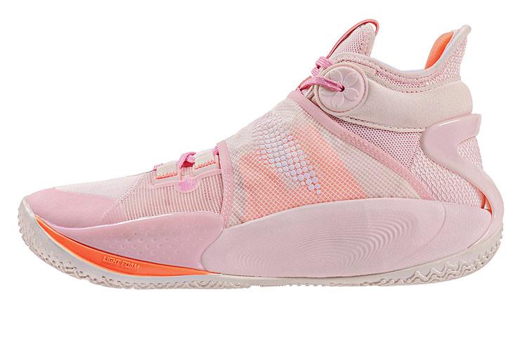 Li-Ning LiNing SONIC 9 Cushioning Anti Slip And Wear Resistant High Top Basketball Shoes Men's Pink
