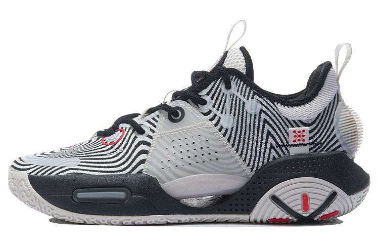 Li-Ning LiNing All City 9 V1.5 Anti Slip Wear Resistant Low Top Basketball Shoes Black White Gray