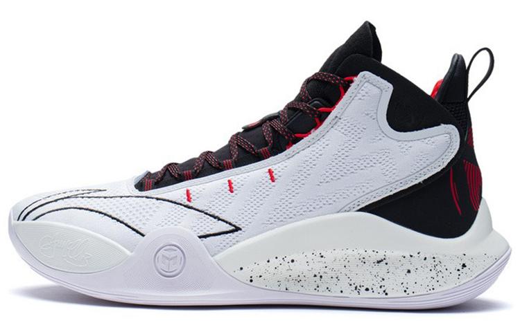 Li-Ning LiNing CJ 1 CJ 1 Cushioning Anti Slip And Wear Resistant Coverage Support Mid Top Basketball Shoes Black White