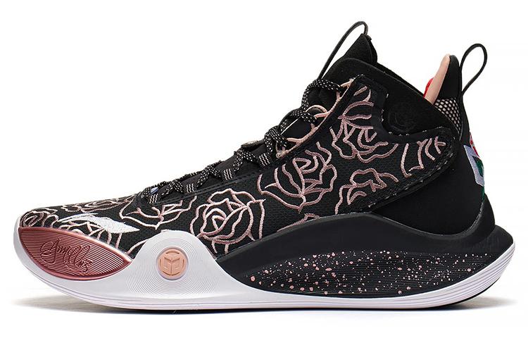 Li-Ning LiNing CJ 1 CJ 1 Rose City 2.0 Cushioning Anti Slip And Wear Resistant Mid Top Performance Basketball Shoes Black Pink