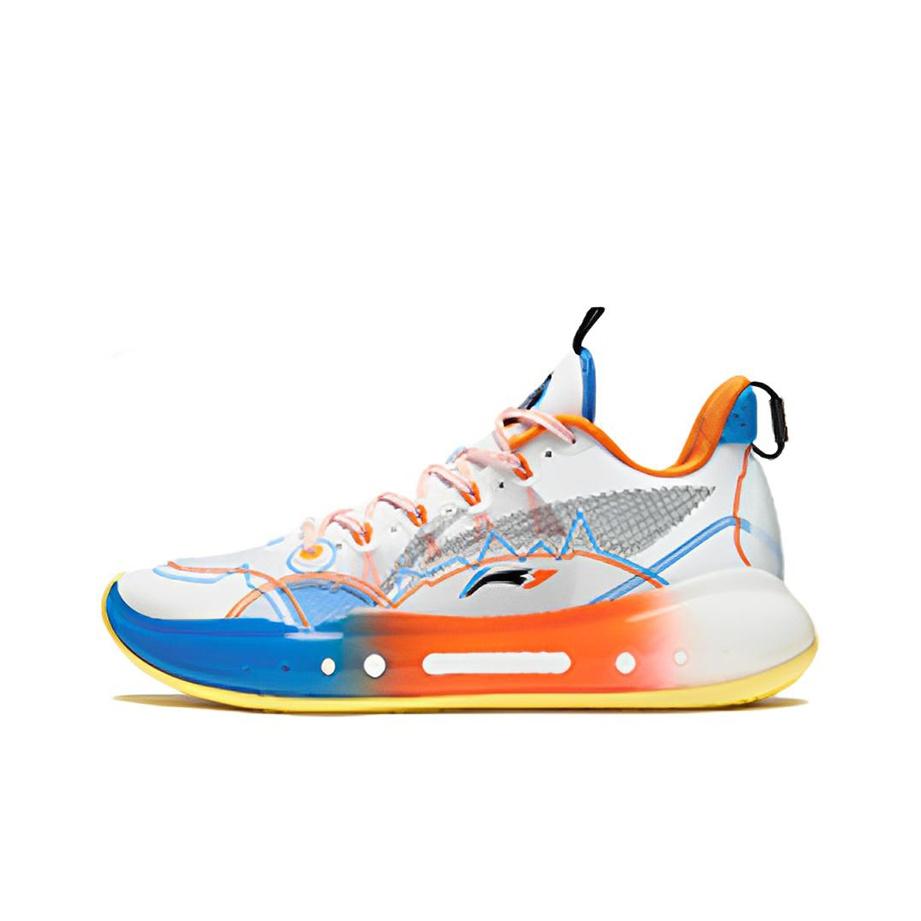 Li-Ning LiNing YuShuai 14 䨻 Low Cushioning Anti Slip And Wear Resistant Low Top Basketball Shoes White Red Blue