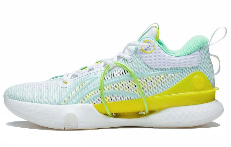 Li-Ning LINING Flash Strike 8 Summer Edition Basketball Shoes Men Low Top Standard White/Light Mint Green